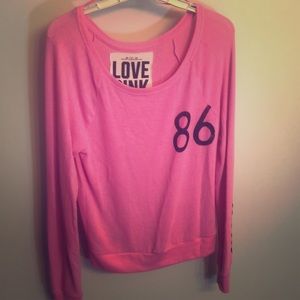 PINK slouchy sweater.